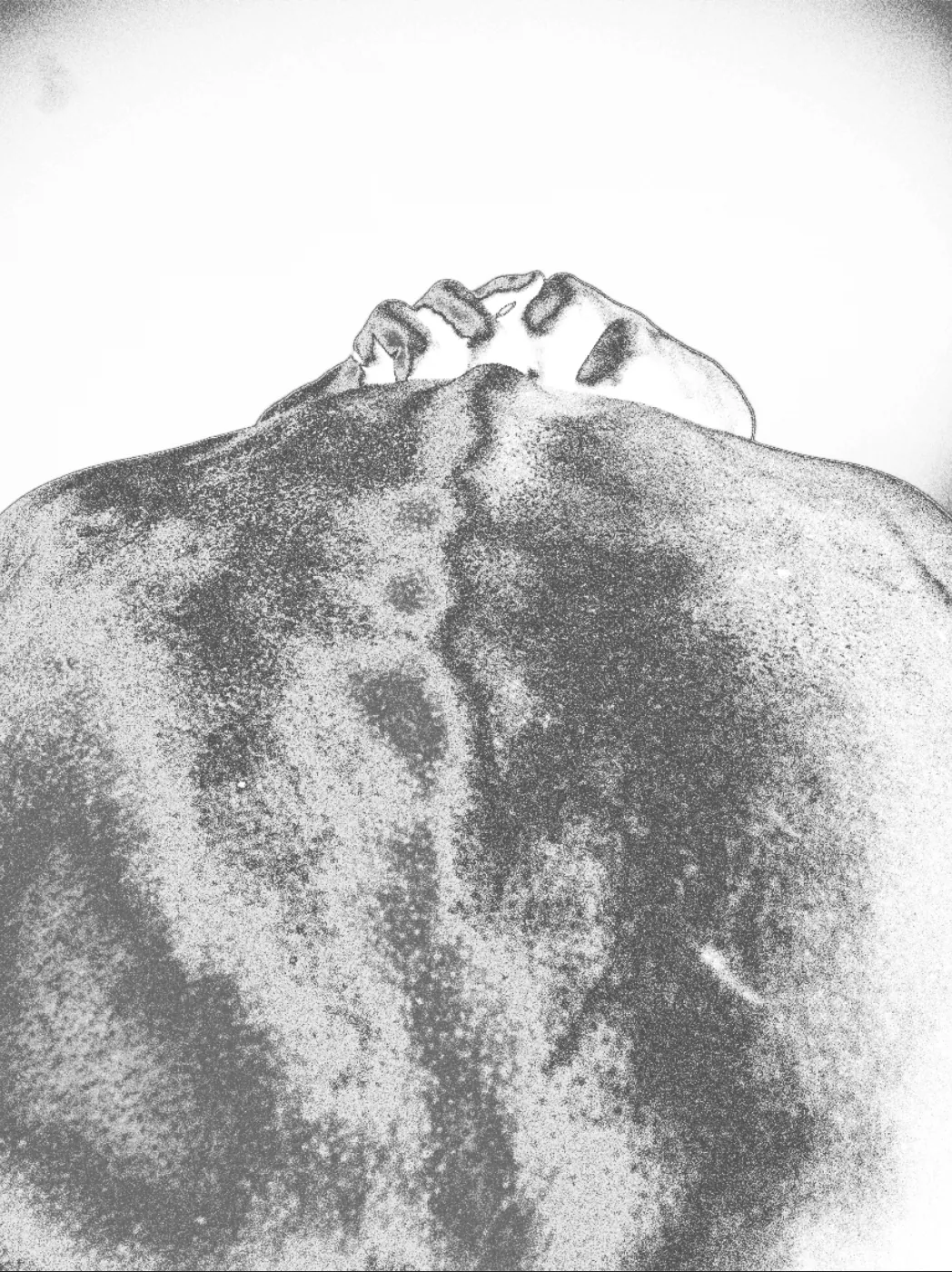 Fêlure, 2023, Sérigraphie sur verre transparent, Edition unique, 100 x 80 x 2 cm