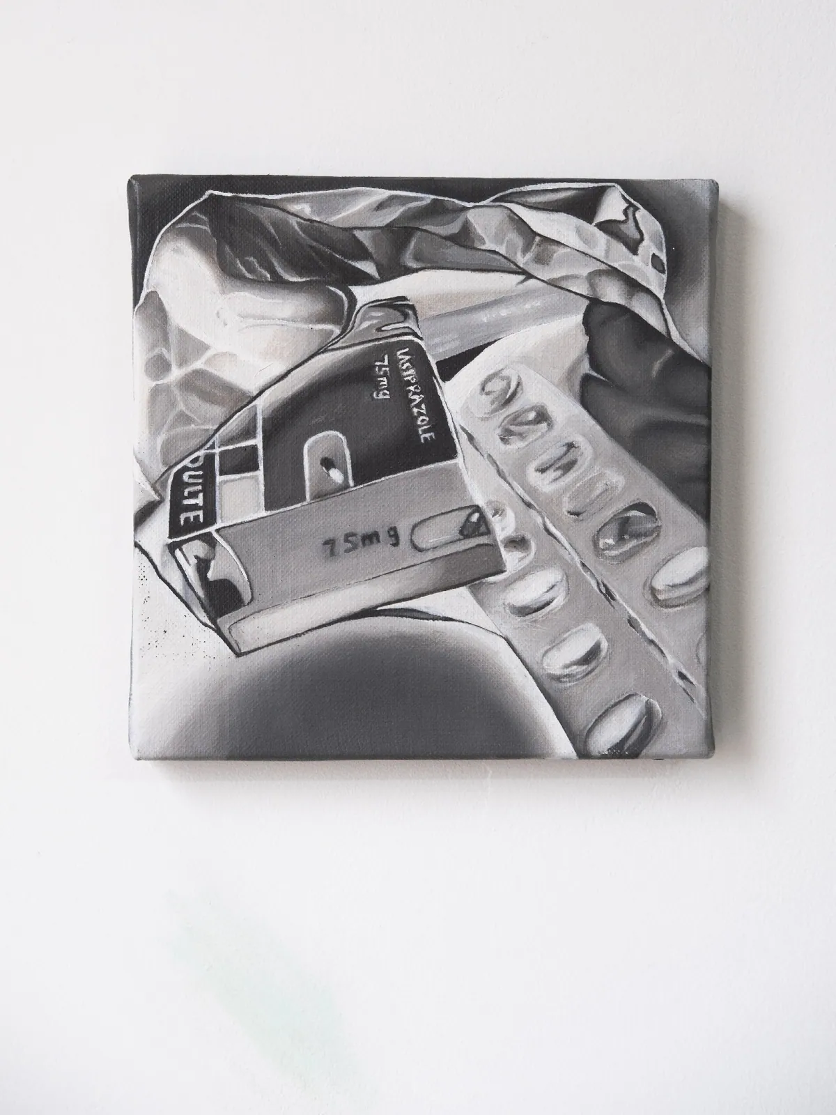 Sans titre, 2023, Huile sur lin, 20 x 20 x 2 cm