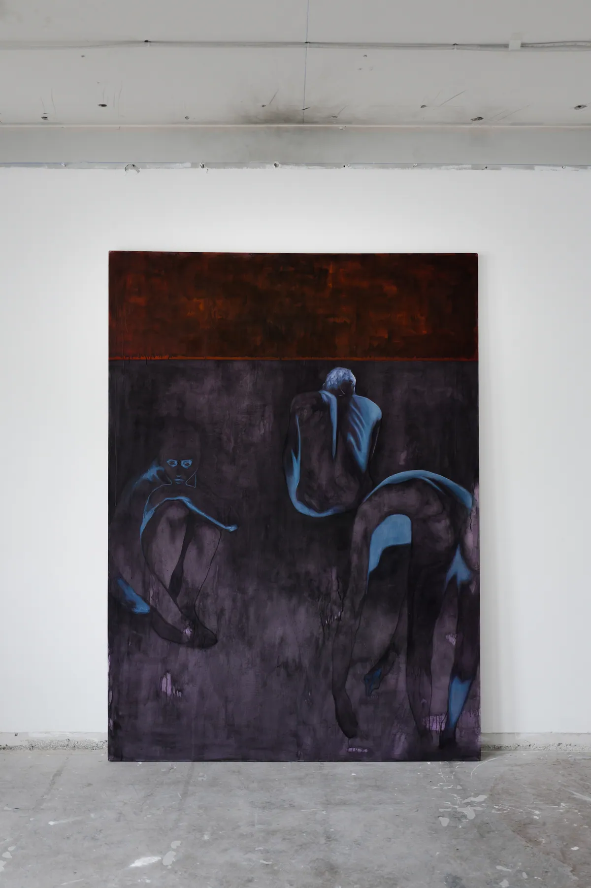 Enclos de chair, 2025, Huile sur lin, 200 x 160 x 4,5 cm