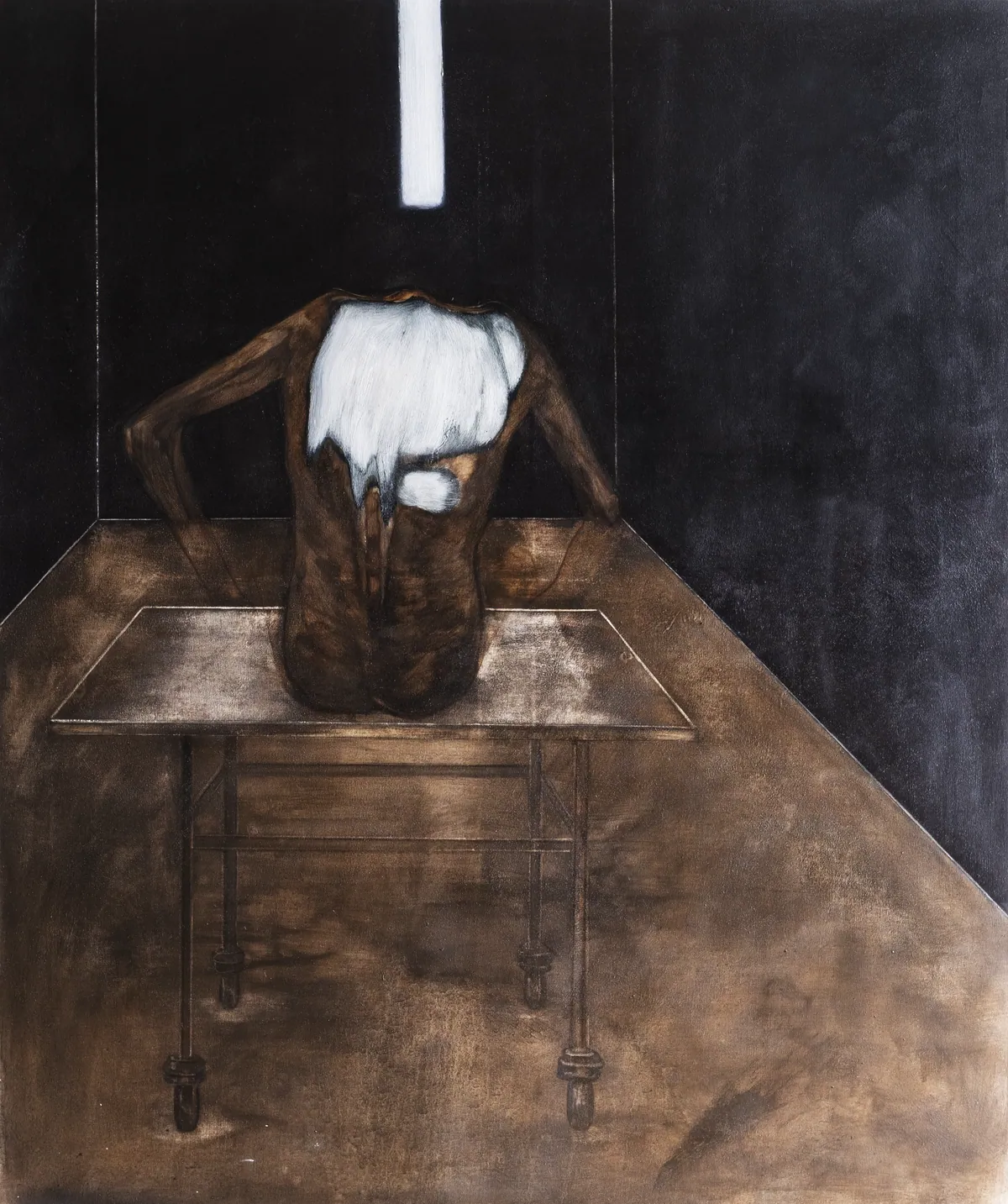 Le corps cille, 2025, Huile sur lin, 156 x 126 x 3,5 cm
