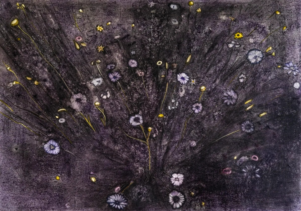 Nuée, 2026, Huile sur lin, 65 x 92 x 3,5 cm