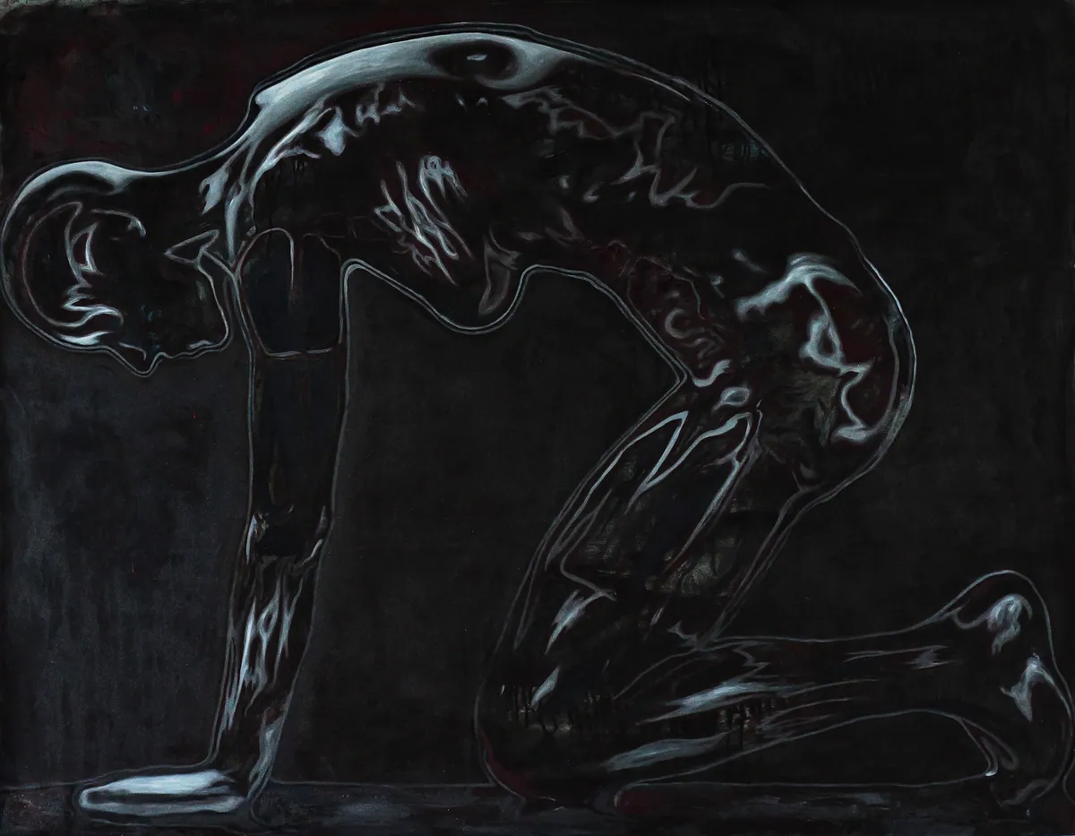 Corps éthéré, 2024, Huile sur lin, 114 x 146 x 4,5 cm