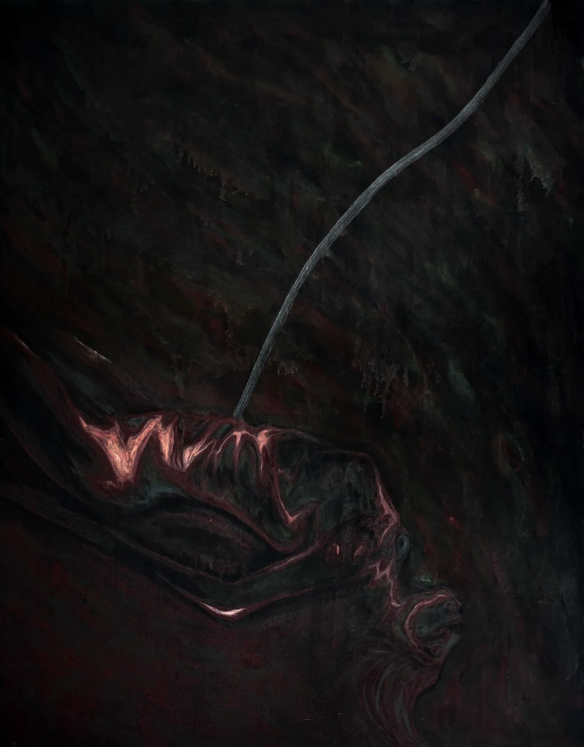 Corps d’autrui, 2024, Huile sur lin, 146 x 114 x 4,5 cm