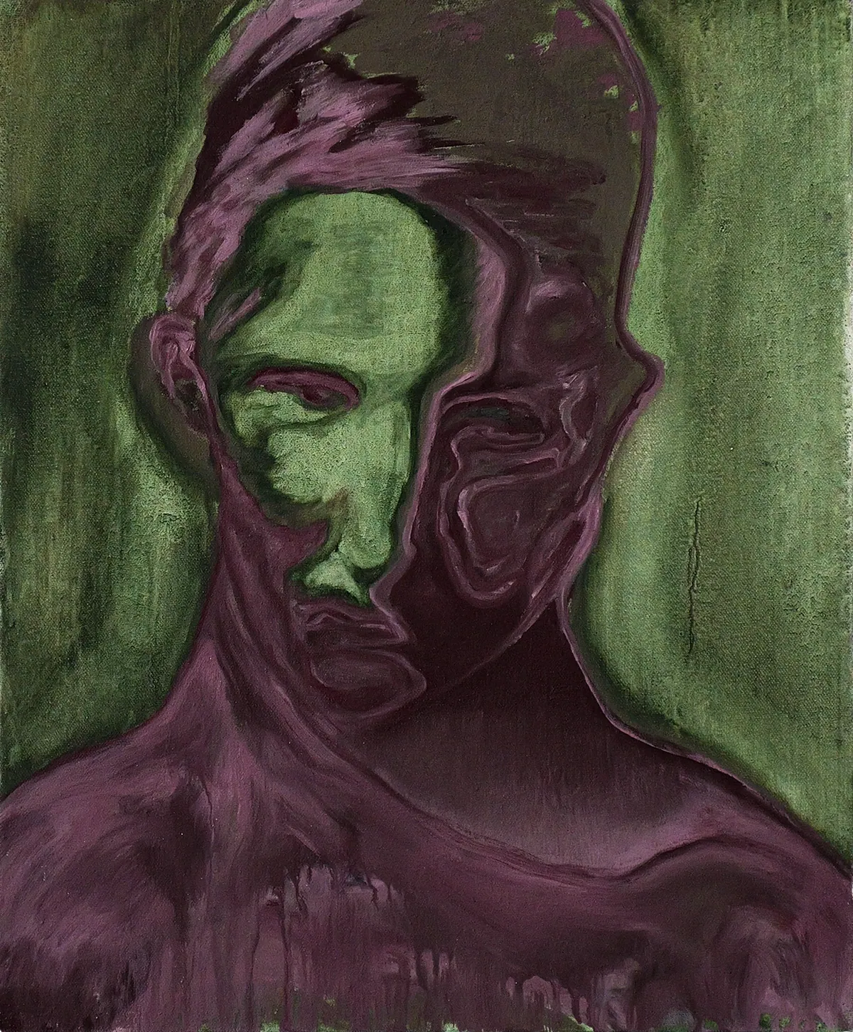 Soi-même comme un autre, 2024, Huile sur lin, 46 x 38 x 4,5 cm