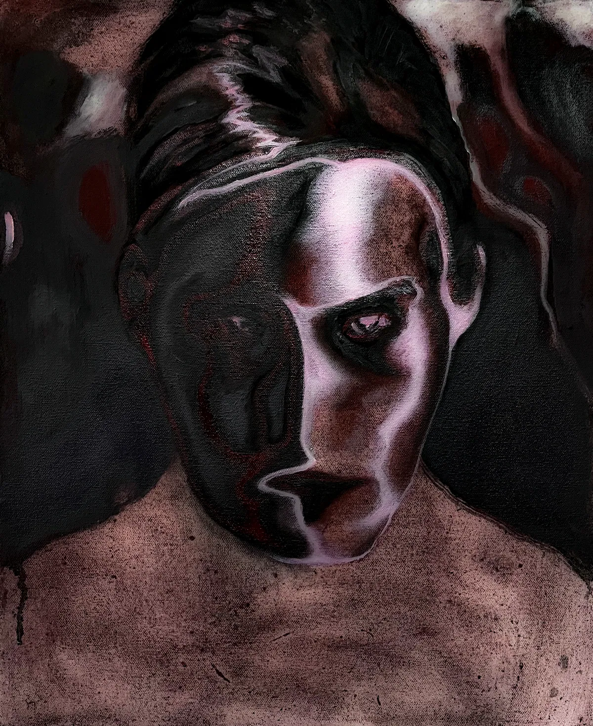 Sans titre, 2024, Huile sur lin, 46 x 38 cm, © Tom Dagnas