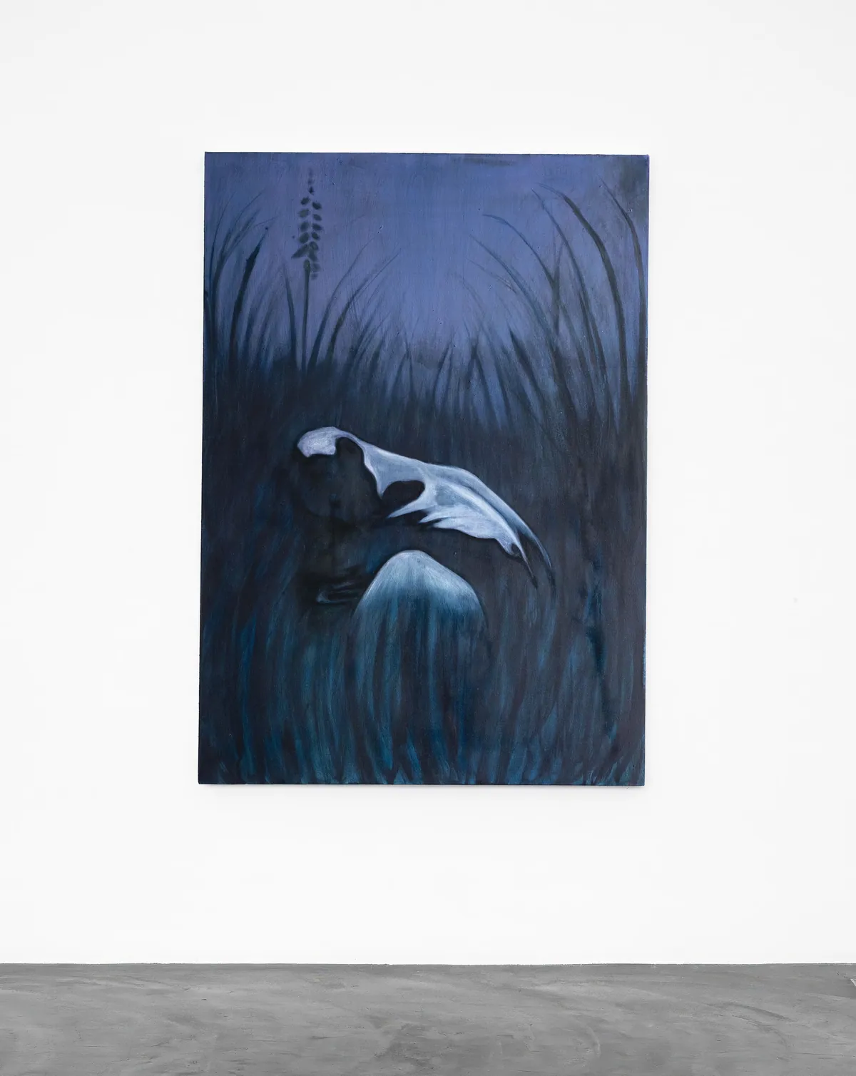Marge lové, 2025, Huile sur lin, 120 x 80 x 3,5 cm