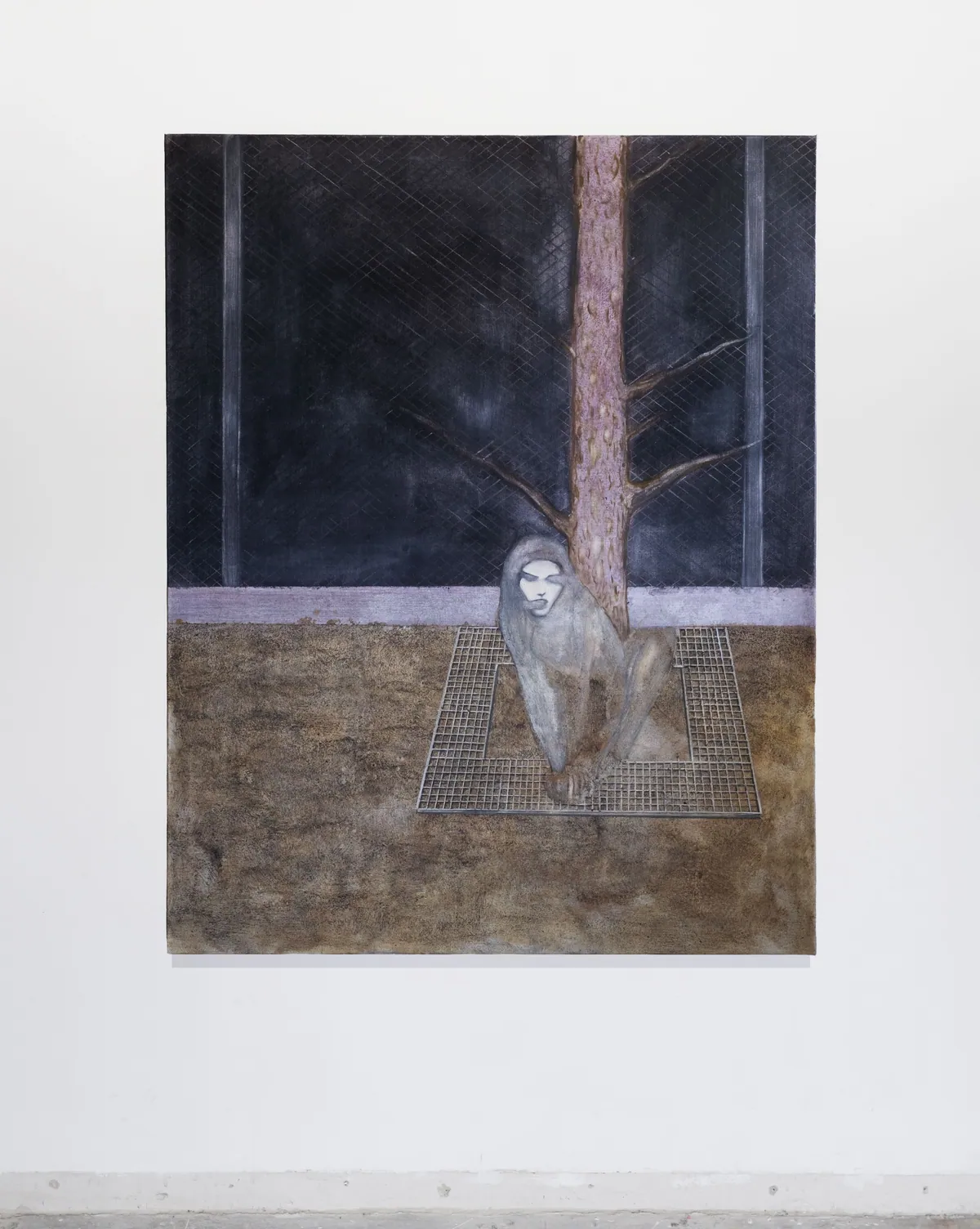 Assimilation, 2026, Huile sur lin, 150 x 120 x 3,5 cm