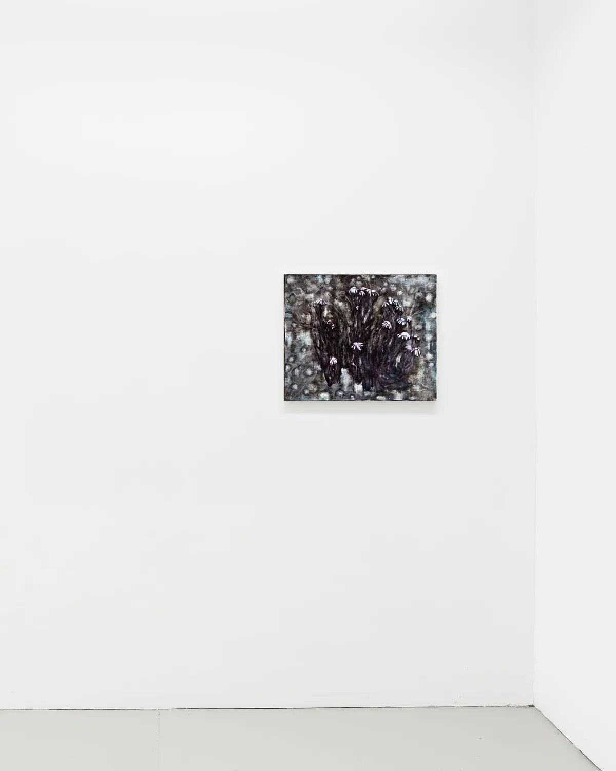 Poussière de silicium, 2025, Huile sur lin, 40 x 50 x 2,5 cm