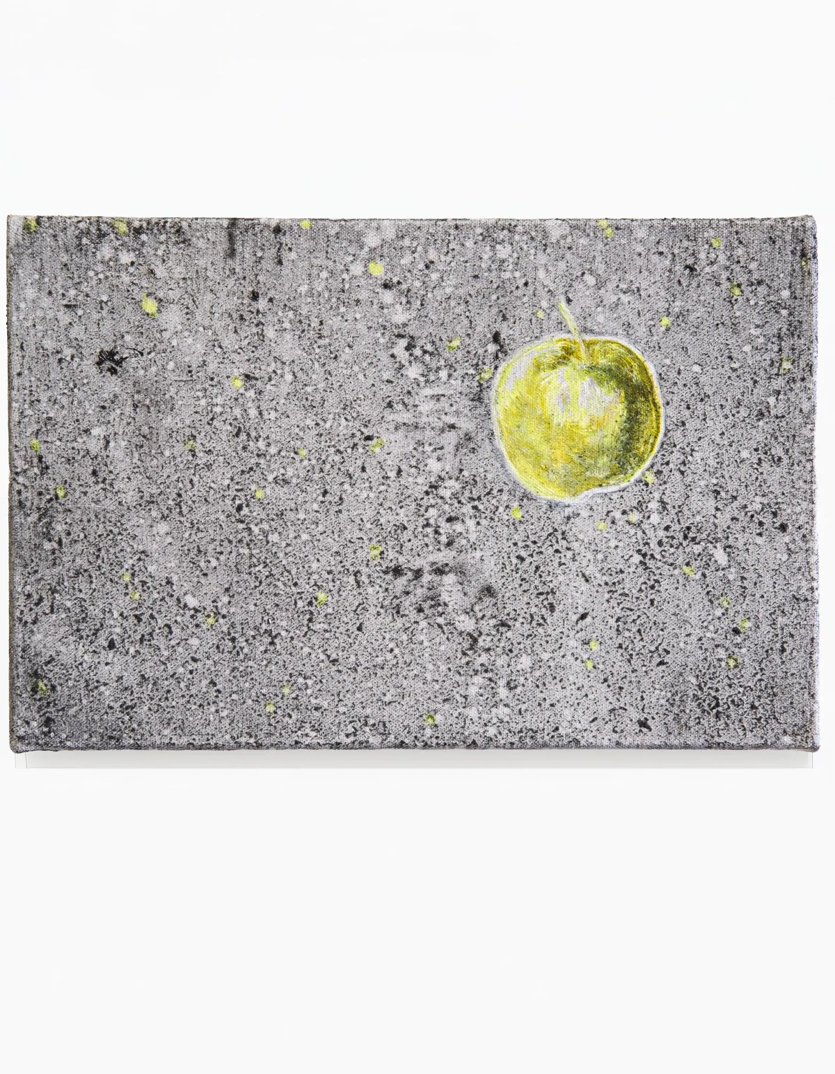 Malum, 2026, Huile sur lin, 22 x 66 x 2,5 cm
