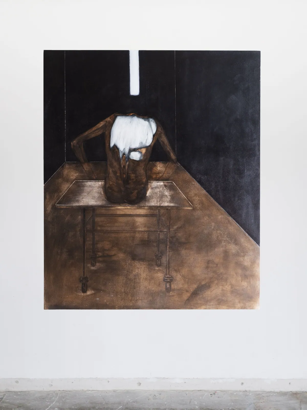 Le corps cille, 2025, Huile sur lin, 156 x 126 x 3,5 cm