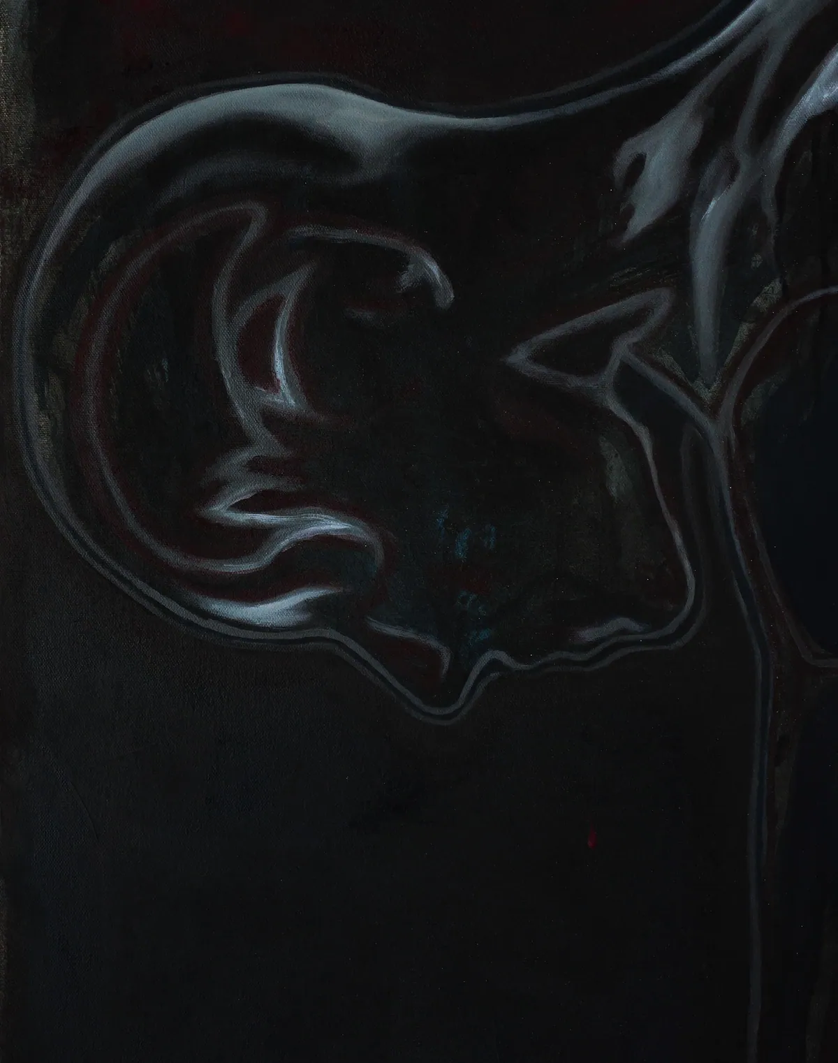 Corps éthéré (détail), 2024, Huile sur lin-coton, 114 x 146 x 4,5 cm